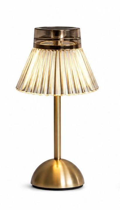 Fluted Clear Table Lamp