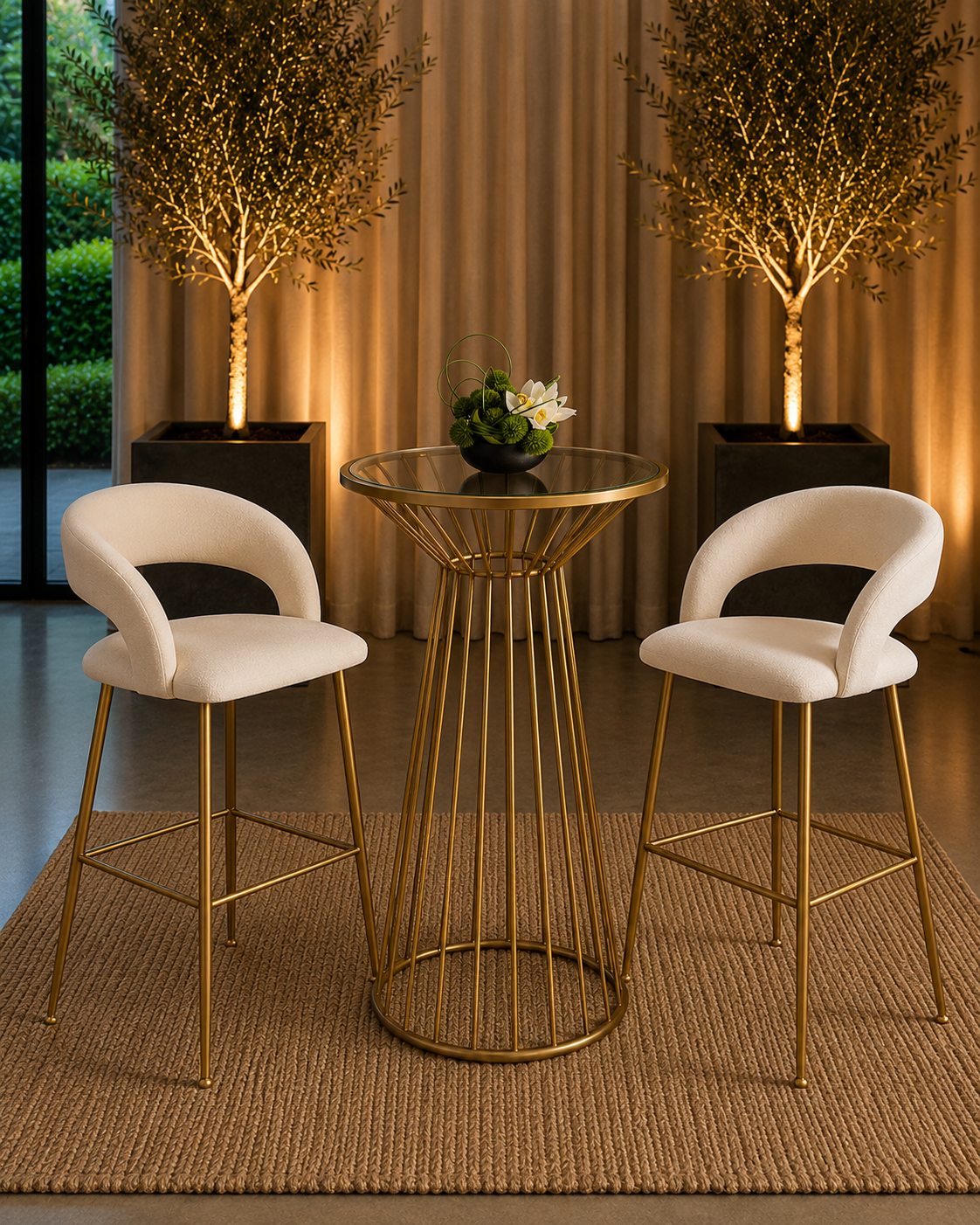 Brushed Gold cocktail set for corporate evenings